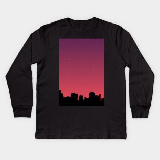 Night city Kids Long Sleeve T-Shirt